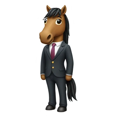 Horse in suit sticker