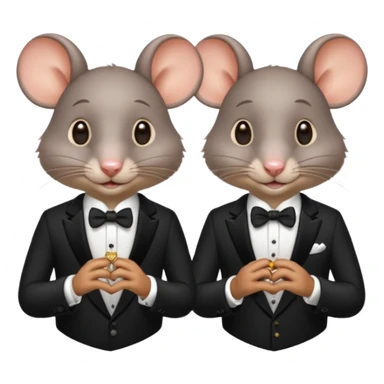 rat husband wife sticker