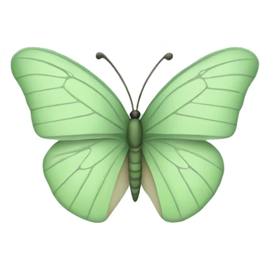 Sage green butterfly sticker