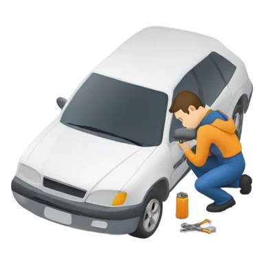 Fixing engine starter sticker