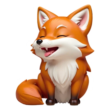 Cinematic Cute Yawning Fox Portrait Emoji, Head tilted slightly with a dramatic, wide-open yawn, showcasing a soft, velvety red Fur with subtle white accents, floppy ears slightly drooping, round amber eyes barely open in drowsy contentment, Simplified yet irresistibly adorable features, highly detailed, glowing with a soft, cozy glow, high shine, relaxed yet expressive, stylized with a touch of natural whimsy, bright and endearing, soft glowing outline, capturing the essence of a sleepy yet affectionate fox, so drowsy it feels like it could stretch right out of the screen and curl up for a nap! sticker