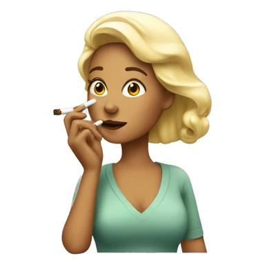 Woman smoking sigaret sticker