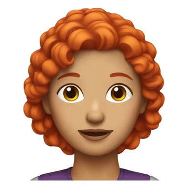 Red headed woman idk sticker