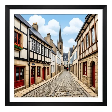 quimper brittany realistic sticker