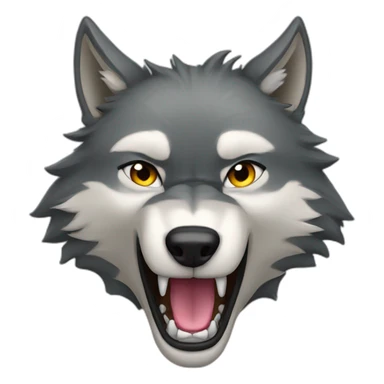 female wolf growling sticker