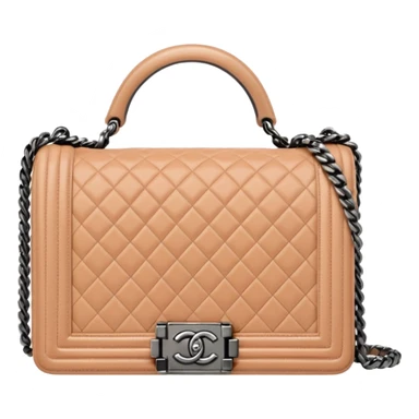 chanel le boy flesh color bag sticker
