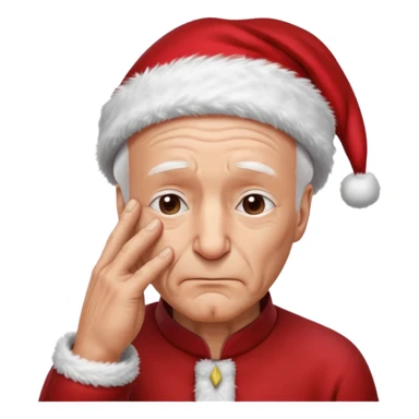 Picard face palm with santa hat sticker