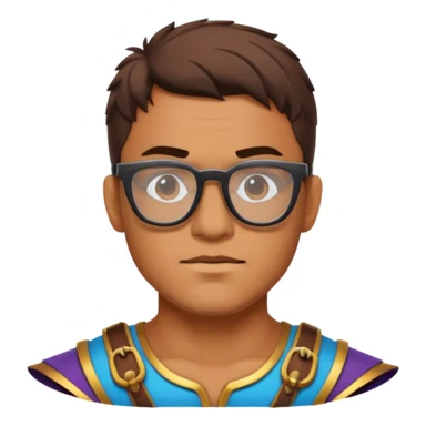 gladiator wearing geek glasses sticker