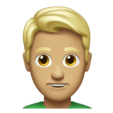 White maleMan green with jealousy  sticker