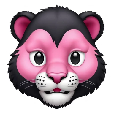 Pink panther turning black  sticker