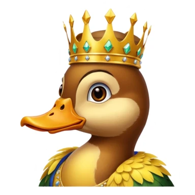 duck King, standing, with crown sticker