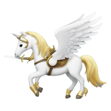 pegasus with a sword sticker