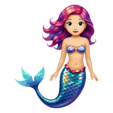mermaid fish sticker