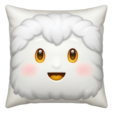 pillow white, no face sticker