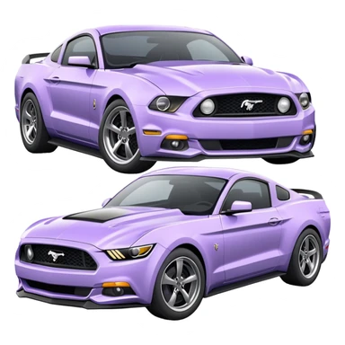 Pale lavander mustang  sticker