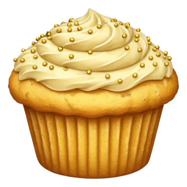 gold vanilla muffin gold sprinkles on top sticker