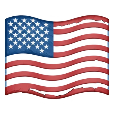 american flag in distress sticker