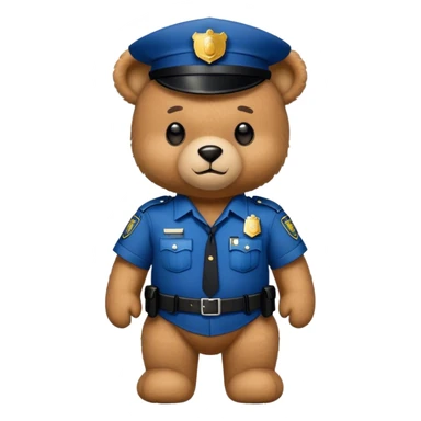 Teddy bear wearing Police uniform  sticker