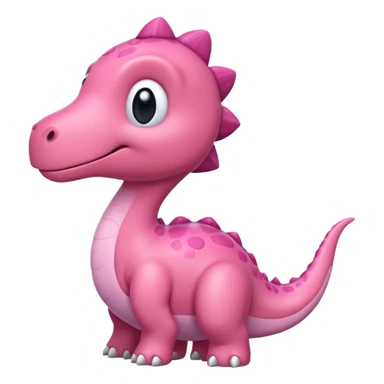 A cute little pink dinosaur  sticker