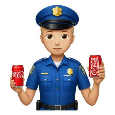 Coca cola police sticker
