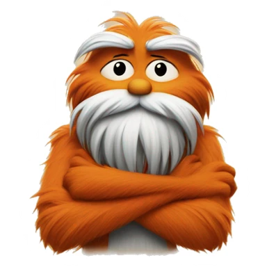 lorax with crossed arms sticker