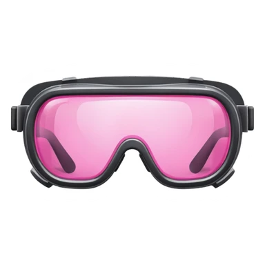 protective welding glasses with pink lenses and side shields, safety eyewear sticker