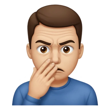 pinching nose angrily nose nose sticker