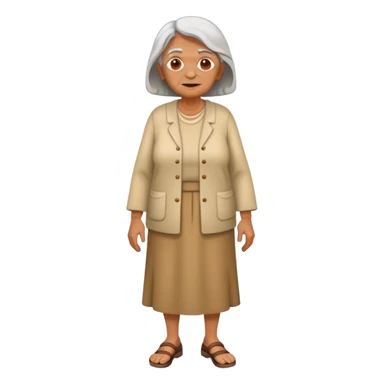 old woman full body standing  sticker