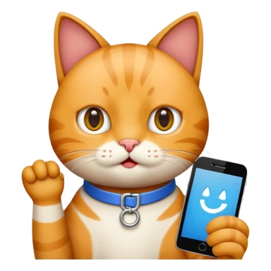 A Cat saying task is done. sticker