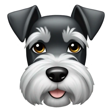 Female black and silver miniature schnauzer sticker
