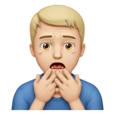 guy choking himself with two hands looks like emoji  sticker