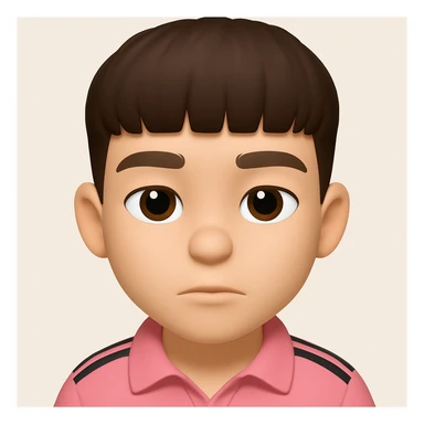 this image in 3d-emoji style, with a slimmer face sticker