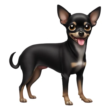 black chihuahua with tongue out sticker