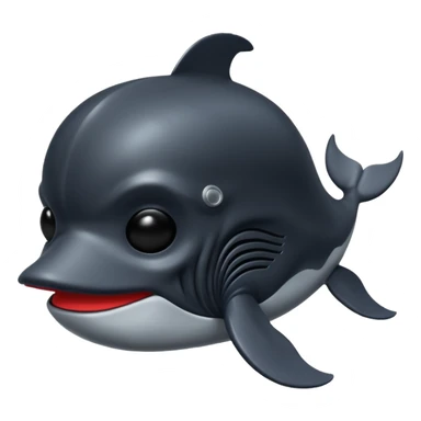 Une baleine avec le masque de dark vador sticker