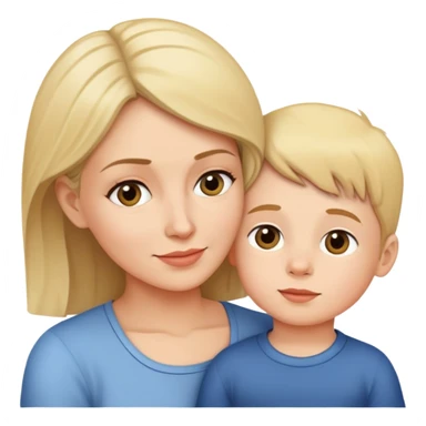 Un mamá con su hijo de 3 años sticker