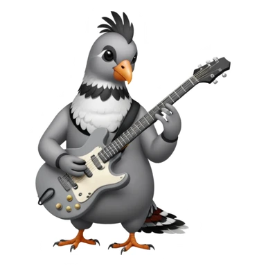Pigeon playing electric guitar sticker