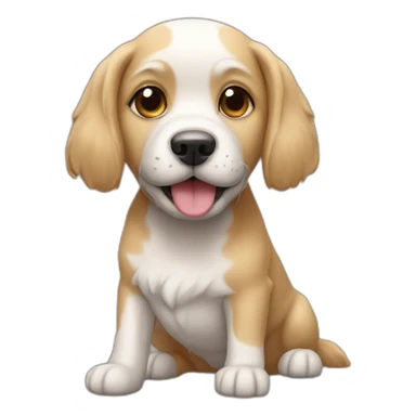 Chien sur un chat sticker