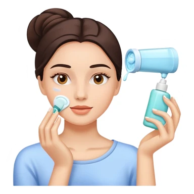 Una mujer haciendose Skincare sticker
