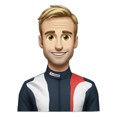 Squeezie et Macron en course de Formule 1 (GP explorer) sticker