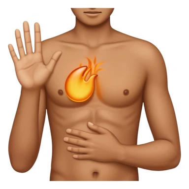 Palm in the stomach sticker