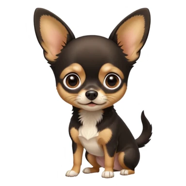 Chihuahua noir marron et feu sticker