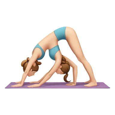 person doing downward dog yoga pose sticker