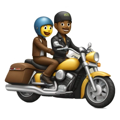 motorcycle with a side card and baby sitting in the side car sticker
