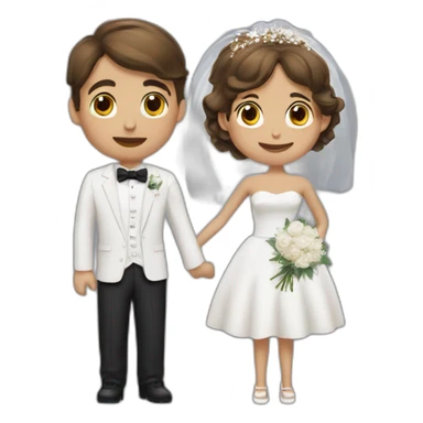 Un garcon qui demande en mariage sticker