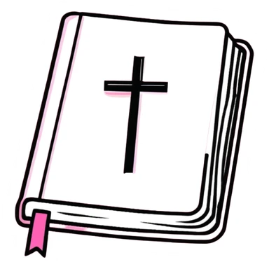 A pink bible sticker
