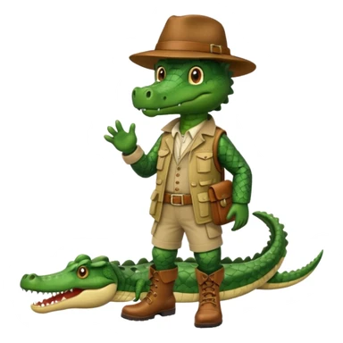 explorer crocodile sticker