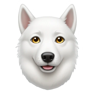 White husky with 2 colored eyes sticker