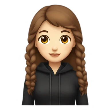 cute-asian-girl-with-brown-hair-with-black-clothes-holding-an-alpaca  Download emoji sticker