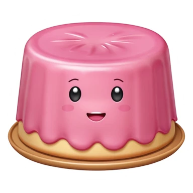 pink kawaii SPAM flan  sticker