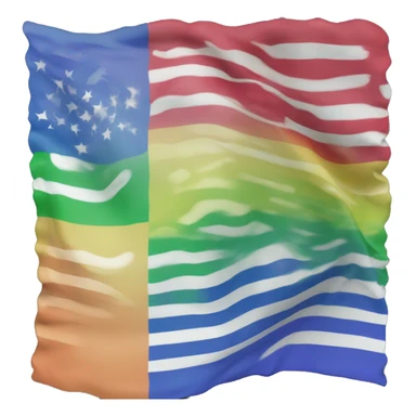 Generate a emoji that is the gay flag from lgbt communiy, that one that iso blue, white and green sticker